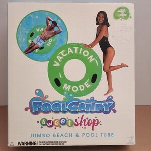 Pool Candy Pool Tube Float Ring 48" - Candygrams - Sour Apple - Vacation Mode